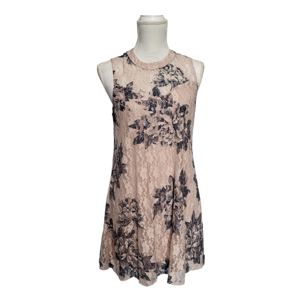 Boho Chic Lace Dress M Multicolor Sleeveless Stretch Lined Girlhood